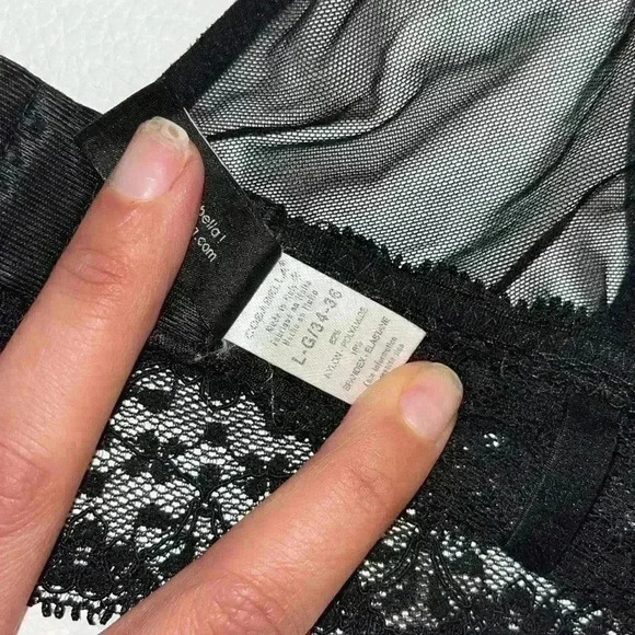 COSABELLA Black Mesh lace trim Bralette sz large - Picture 4 of 5